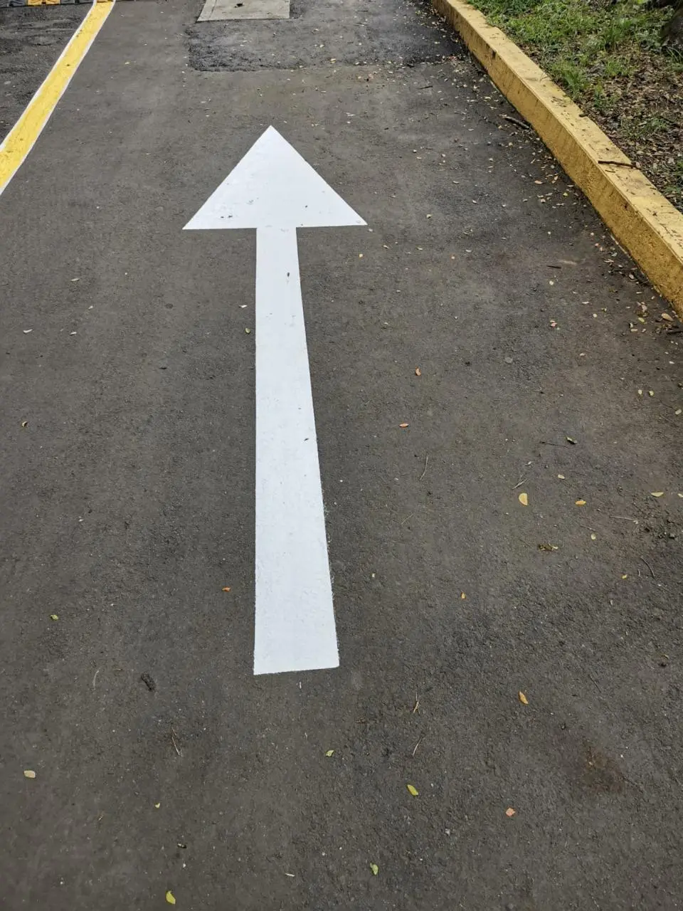 Demarcación de señalización horizontal en vía